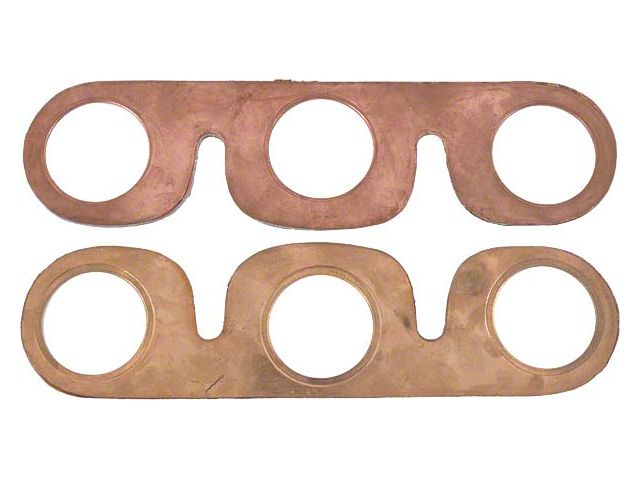 Model A Ford Intake & Exhaust Manifold Gaskets - Copper Clad Asbestos-Like Original Type - 2 Pieces - Late 1931