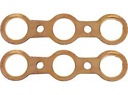OPR Model A Ford Intake & Exhaust Manifold Gaskets - Copper Clad Asbestos-Like Original Type - With Glands Built In - 2 Pieces - Late 1931 (Also Model B 4 cylinder)