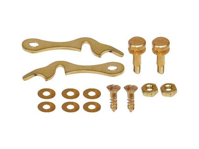 Model T Coil Box Latch Set, 14-Piece, Brass, For Wood Box, 1909-1913