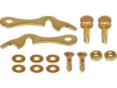 Model T Coil Box Latch Set, 14-Piece, Brass, For Wood Box, 1909-1913
