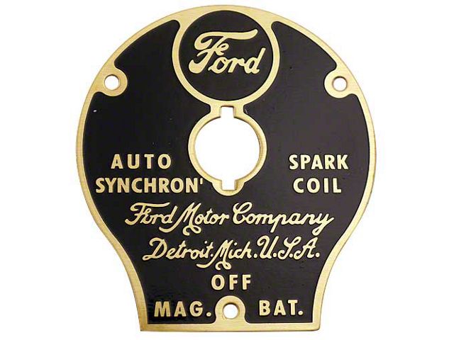 Model T Coil Switch Cover For Wood Coild Box, 1914-1922