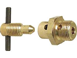 Model T Ford Carburetor Drain Valve & Plug Set - Brass - For Holley NH