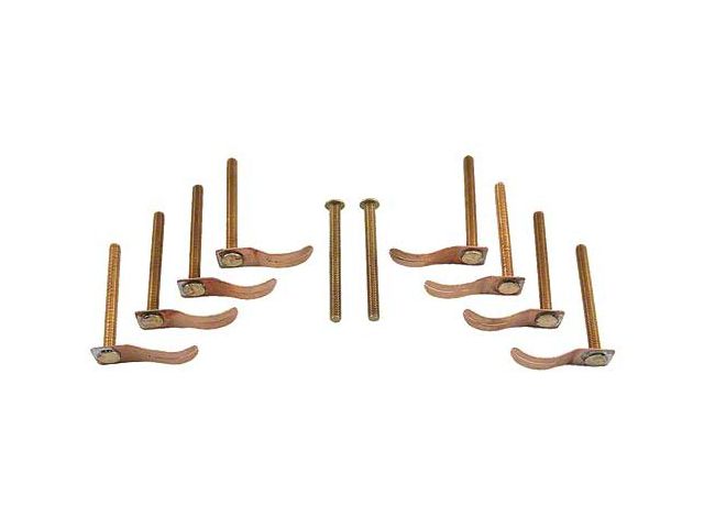 Model T Ford Coil Box Terminal Bolt Set, 10 Pieces, Brass, 1912 Late - 1913