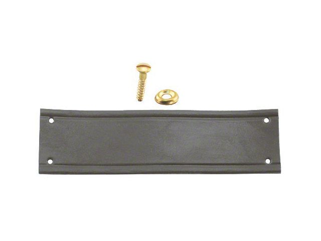 Model T Ford Door Check Strap - Black Leather With Brass Hardware - Open Car