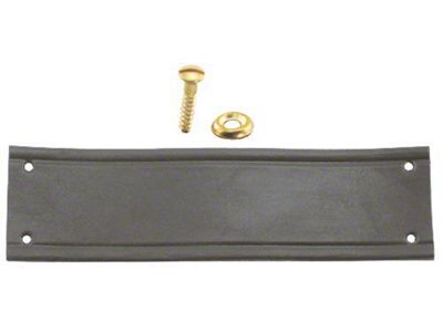 Model T Ford Door Check Strap - Black Leather With Brass Hardware - Open Car
