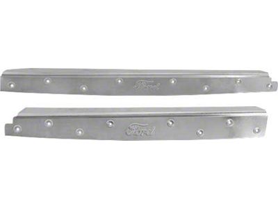 Model T Ford Door Sill Plate Set - 4 Pieces - Aluminum - Ford Script - Fordor Sedan