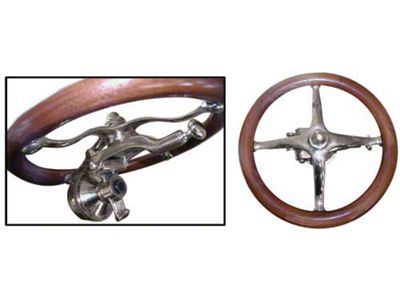 Model T Ford Fat Man Steering Wheel Bracket - Chrome-platedBrass
