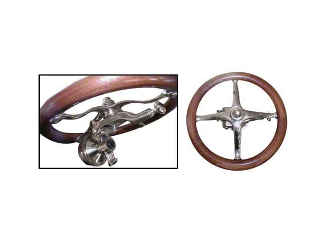 Model T Ford Fat Man Steering Wheel Bracket - Chrome-platedBrass