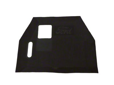 Model T Ford Front Floor Mat - Rubber - Black With Ford Script - For Open Cars