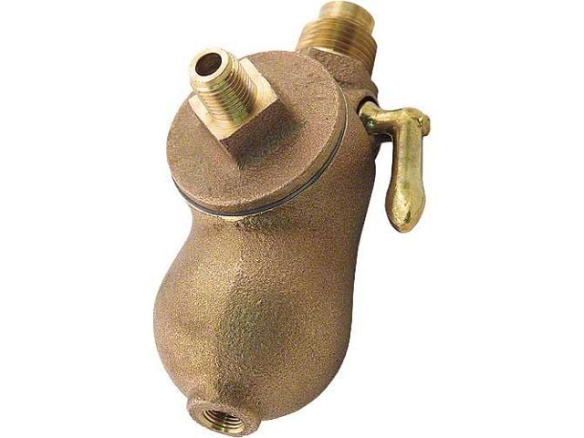 Model T Ford Gas Sediment Bulb Assembly - All Brass - No Drain Petcock - US Made