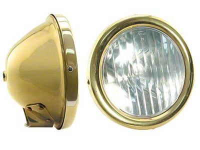 Headlight Assemblies/ Complete/ Brass/Street Rod