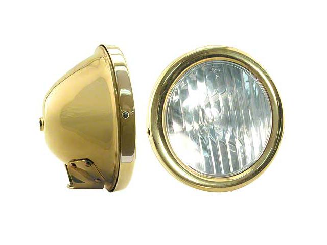 Headlight Assemblies/ Complete/ Brass/Street Rod