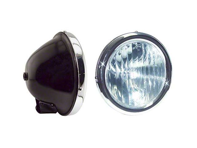 26-27/complete Headlights /Black With Chrome Rim