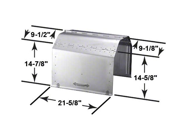 Model T Ford Hood - Aluminum - Cast Aluminum Handles - Plain Sides - Leather Lacing