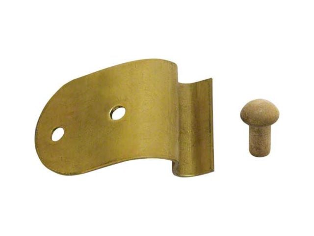 Model T Ford Hood Clip Plate Set - Brass - 4 Pieces