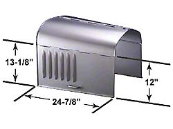 Model T Ford Hood - Low Type - Steel - Pressed Steel Handles - Louvered Side Panels - Passenger Car And TT Truck