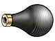 Model T Ford Horn Bulb - Large - Black Rubber With Brass Ferrule Ring - Bulb Diameter 4-1/2