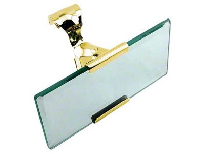 Model T Ford Inside Rear View Mirror - Brass - Clamp Type -For Open Cars Only