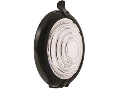 Model T Ford Oil Lamp Black Rim and Clear Lens Assembly