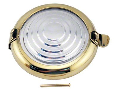 Model T Ford Oil Lamp Brass Rim and Clear Lens Assembly