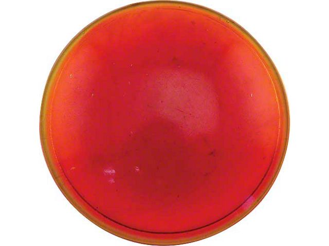 Model T Ford Oil Lamp Lens - Red Glass - 2-1/16 Diameter