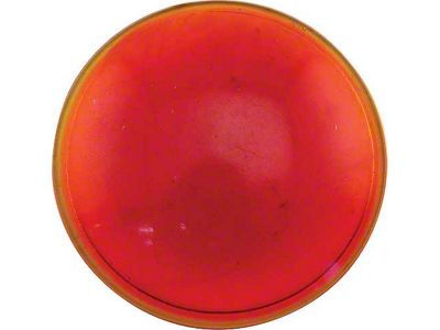 Model T Ford Oil Lamp Lens - Red Glass - 2-1/16 Diameter