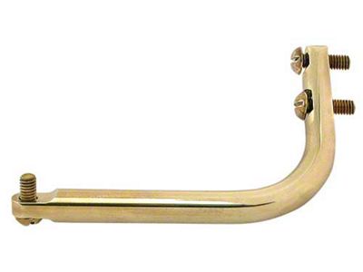 Model T Ford Outside Rear View Mirror Arm - Left - Brass - 6 Long