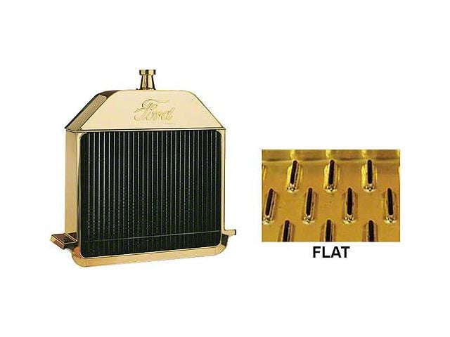 Radiator with Ford Script; Flat Tube (13-14 Model T)