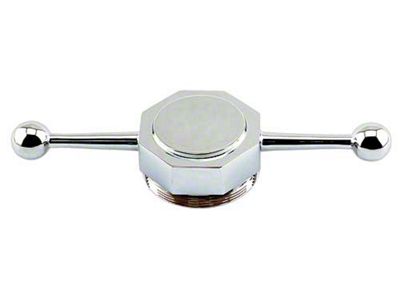 Model T Ford Radiator Cap - Chrome - Dogbone Style - No Hole For Motor Meter