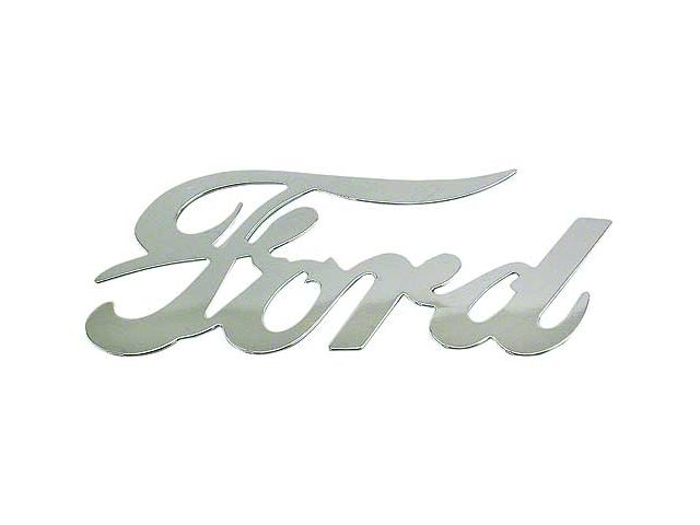 Model T Ford Radiator Script - Die Cut Ford Script - ChromePlated - 8 X 3-1/2
