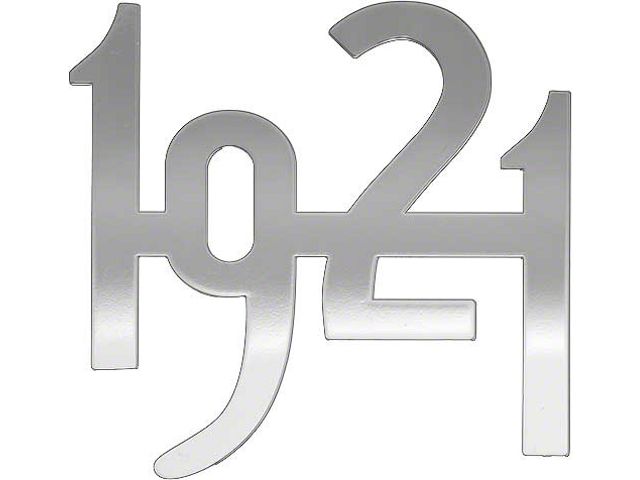Brass Ford Radiator Script Ecklers Radiator Year Script - 2 High - Chrome-Plated Brass (1921 Model T)