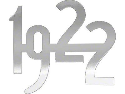 Radiator Year Script/ Chrome Plated Brass/ 1922
