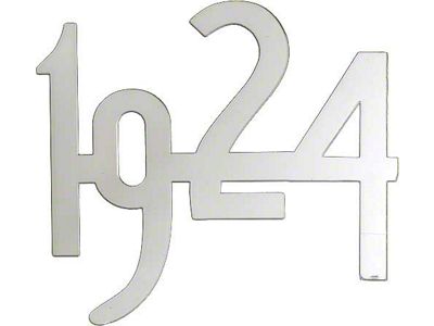 Model T Ford Radiator Year Script - 2 High - Chrome-Plated Brass - 1924
