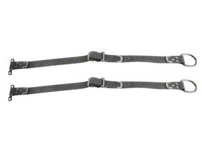 Model T Ford Rear Curtain Straps - Black Woven Cotton