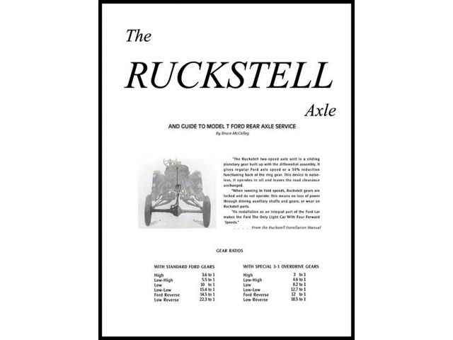 Model T Ford Ruckstell Service Manual - 12 Pages - 34 Illustrations