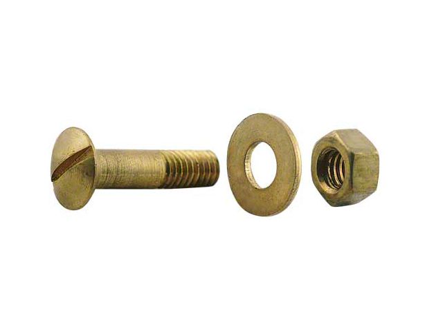 Model T Ford Steering Column To Firewall Mounting Screw Set- Brass - 5/16 x 1-1/4-18