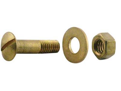Model T Ford Steering Column To Firewall Mounting Screw Set- Brass - 5/16 x 1-1/4-18