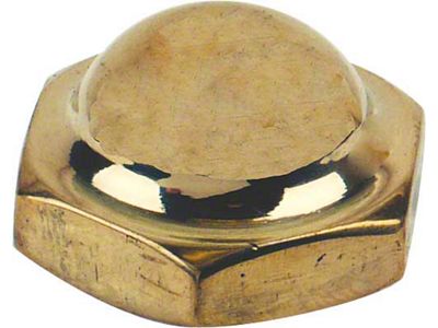 Model T Ford Steering Gear Wheel Nut - Brass - Low Crown