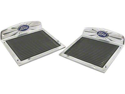 Deluxe Step Plate/ With Ford Emblem & Rubber Insert