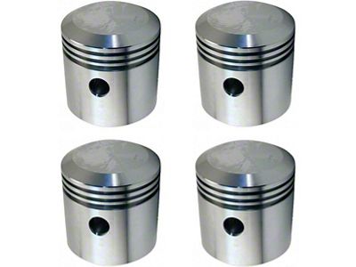 Model T High Compression Aluminum Piston Set, Domed, 1909-1927