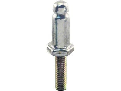 Model T Ford Side Curtain Fastener - Lift-The-Dot - Nickel - Double Stud On 8/32 Machine Thread
