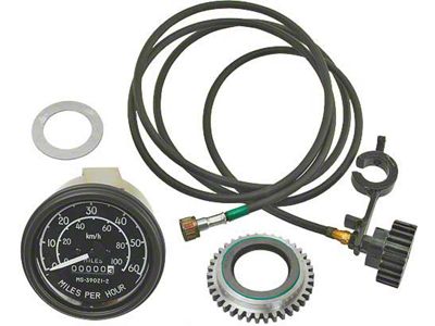 Speedometer & Cable Kit, 3-3/8 Head, 0-60 MPH (1909-1927 Model T)