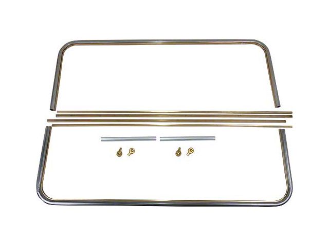 Model T Ford Windshield Frame Kit - Steel Frame - Brass Channel - Upper Frame 41-1/8 X 12-3/4 - Lower Frame 41-1/8 X 14-3/4