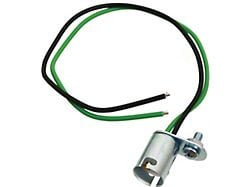 Model A Ford Tail Light Bulb Socket - Double Contact - 11/16 Outer Diameter - With Pigtail Wire - For Offset Pin Bulbs (Can be used on any Model A or T lamp)