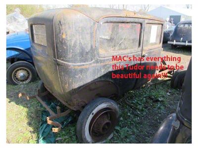 Model A Ford Window Glass Set - Tudor Sedan 55A - Back Window Is 10-7/8 At Center - Concours Quality
