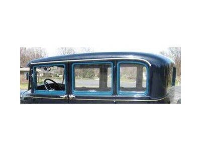 Model A Ford Window Glass Set - Standard Fordor Sedan & Town Sedan - Briggs 155B & 155D & 165B & 165D - Concours Quality