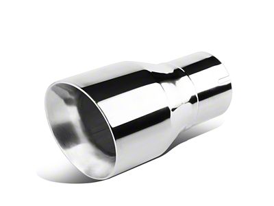 Angled Cut Dual Wall Exhaust Tip; 4.50-Inch; Polished (Fits 3-Inch Tailpipe)