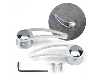 Brushed Billet Aluminum Interior Door Handle Levers; Open Design (Universal; Some Adaptation May Be Required)