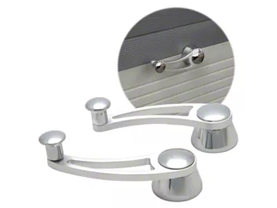 Brushed Billet Aluminum Window Crank Handles; Open Design (Universal; Some Adaptation May Be Required)