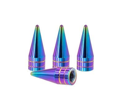 NeoChrome Spike Valve Caps; 4-Pack (Universal; Some Adaptation May Be Required)